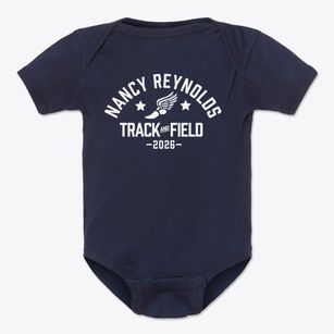 Nancy Reynolds Elementary School Track and Field Baby Onesie
