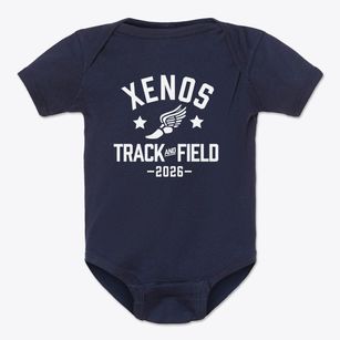 Xenos Christian School Track and Field Baby Onesie