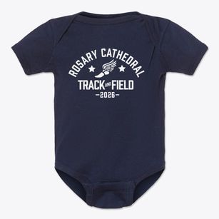 Rosary Cathedral School Track and Field Baby Onesie