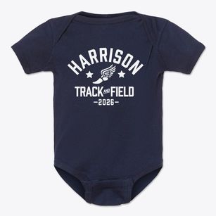 Harrison Elementary School Track and Field Baby Onesie