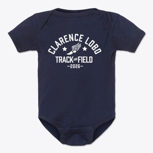 Clarence Lobo Elementary School Track and Field Baby Onesie
