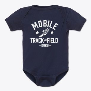 Mobile Junior Academy Track and Field Baby Onesie