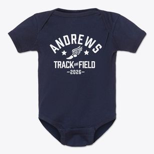 The Andrews School Track and Field Baby Onesie