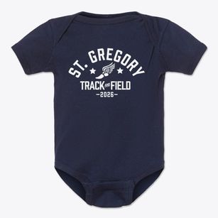 St. Gregory The Great Track and Field Baby Onesie