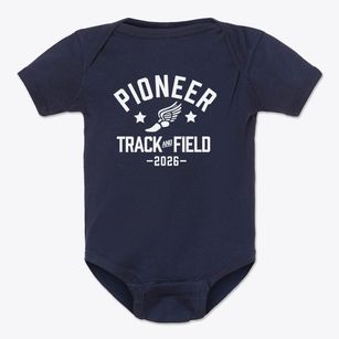 Pioneer Pleasantvale Elementary School Track and Field Baby Onesie