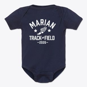 Marian Academy Track and Field Baby Onesie