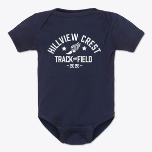 Hillview Crest Elementary School Track and Field Baby Onesie