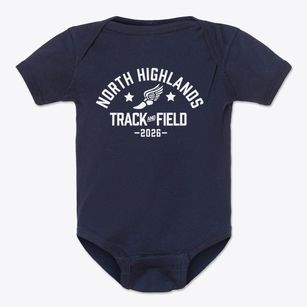 North Highlands Elementary School Track and Field Baby Onesie