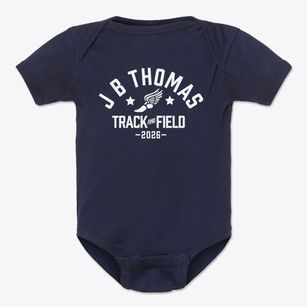J B Thomas Middle School Track and Field Baby Onesie