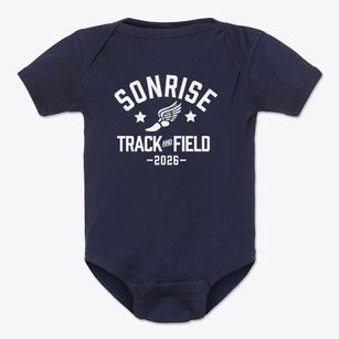 Sonrise Christian School Track and Field Baby Onesie
