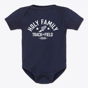 Holy Family School Track and Field Baby Onesie