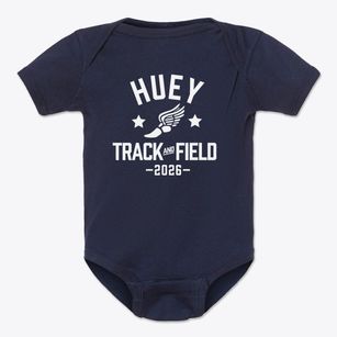 Huey Elementary School Track and Field Baby Onesie