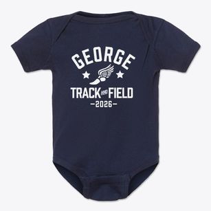 George Fox Friends School Track and Field Baby Onesie