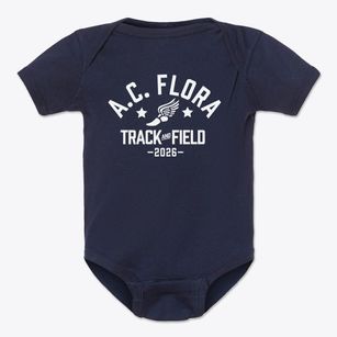 A.c. Flora High School Track and Field Baby Onesie