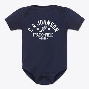 C A Johnson Prep Academy Track and Field Baby Onesie