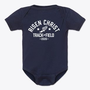 Risen Christ Lutheran School Track and Field Baby Onesie