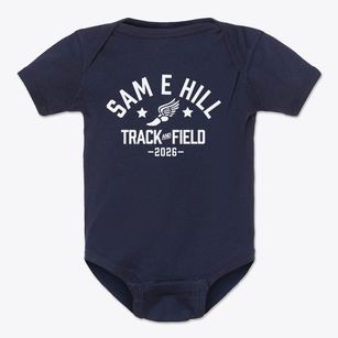 Sam E Hill Early Childhood Center Track and Field Baby Onesie