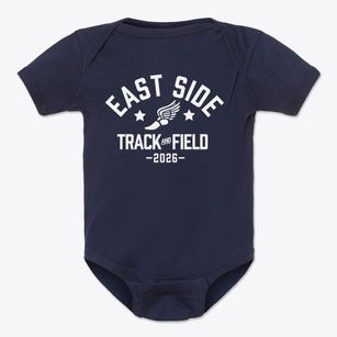 East Side Elementary School Track and Field Baby Onesie