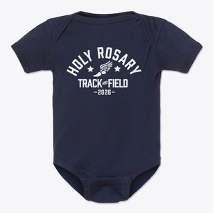 Holy Rosary School Track and Field Baby Onesie