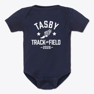 Tasby Middle School Track and Field Baby Onesie