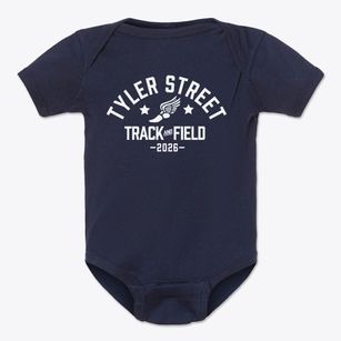 Tyler Street Christian Academy Track and Field Baby Onesie