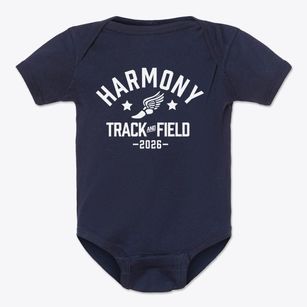 Harmony School Of Business Track and Field Baby Onesie