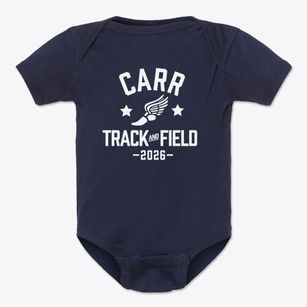 Carr Early Childhood Center Track and Field Baby Onesie