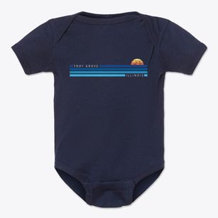Troy Grove Illinois Water View Baby Onesie