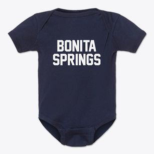 Bonita Springs Florida Classic Block Baby Onesie