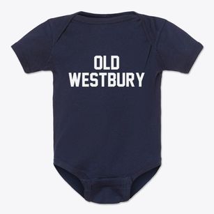 Old Westbury New York Classic Block Baby Onesie