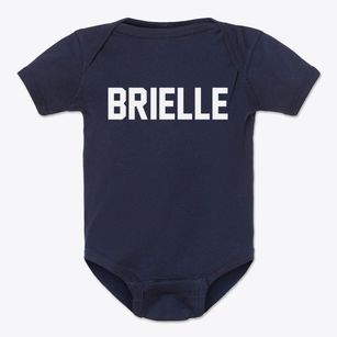Brielle New Jersey Classic Block Baby Onesie