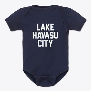 Lake Havasu City Arizona Classic Block Baby Onesie