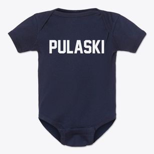 Pulaski Wisconsin Classic Block Baby Onesie