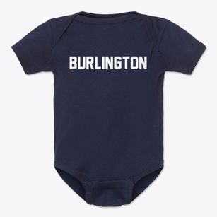 Burlington Vermont Classic Block Baby Onesie