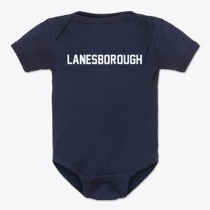 Lanesborough Massachusetts Classic Block Baby Onesie