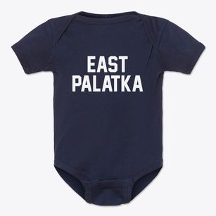 East Palatka Florida Classic Block Baby Onesie