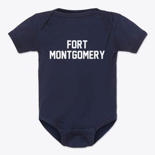 Fort Montgomery New York Classic Block Baby Onesie