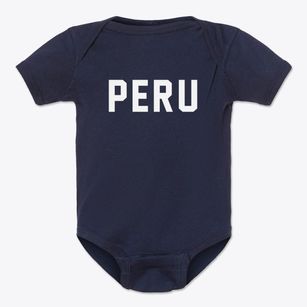 Peru Maine Classic Block Baby Onesie