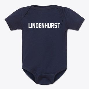 Lindenhurst New York Classic Block Baby Onesie