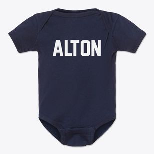 Alton Maine Classic Block Baby Onesie
