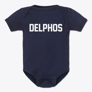 Delphos Kansas Classic Block Baby Onesie