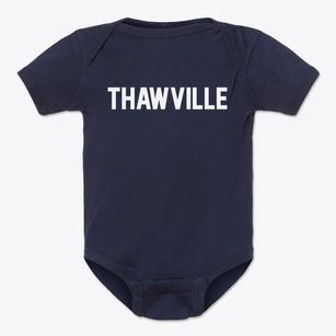 Thawville Illinois Classic Block Baby Onesie