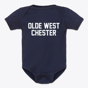 Olde West Chester Ohio Classic Block Baby Onesie