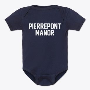 Pierrepont Manor New York Classic Block Baby Onesie
