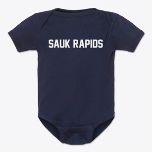 Sauk Rapids Minnesota Classic Block Baby Onesie