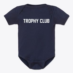 Trophy Club Texas Classic Block Baby Onesie