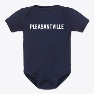Pleasantville New York Classic Block Baby Onesie