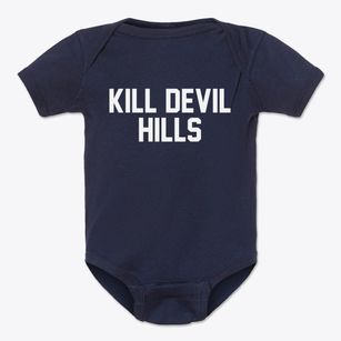 Kill Devil Hills North Carolina Classic Block Baby Onesie