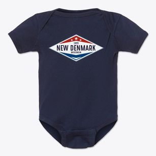 New Denmark Wisconsin Diamond Star Baby Onesie