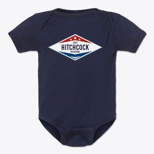 Hitchcock Oklahoma Diamond Star Baby Onesie